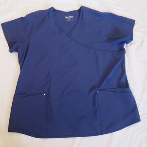 Women's XL Easy Strech Butter Soft Navy Scrub Top
